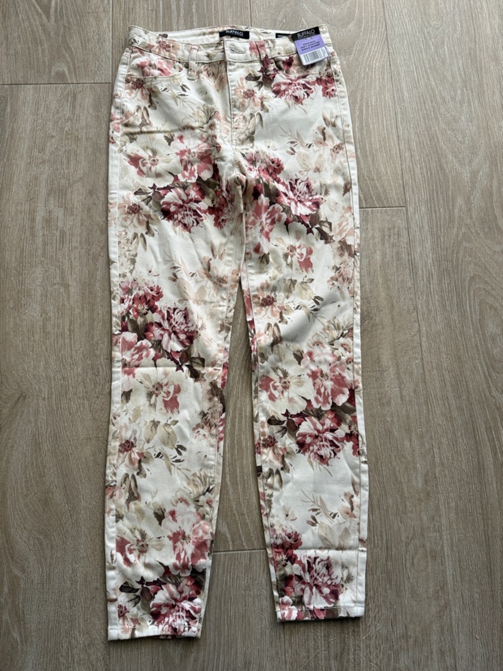 Buffalo David Bitton High-Rise Floral Ankle Skinny Denim Pants Size 4 - Picture 8 of 8